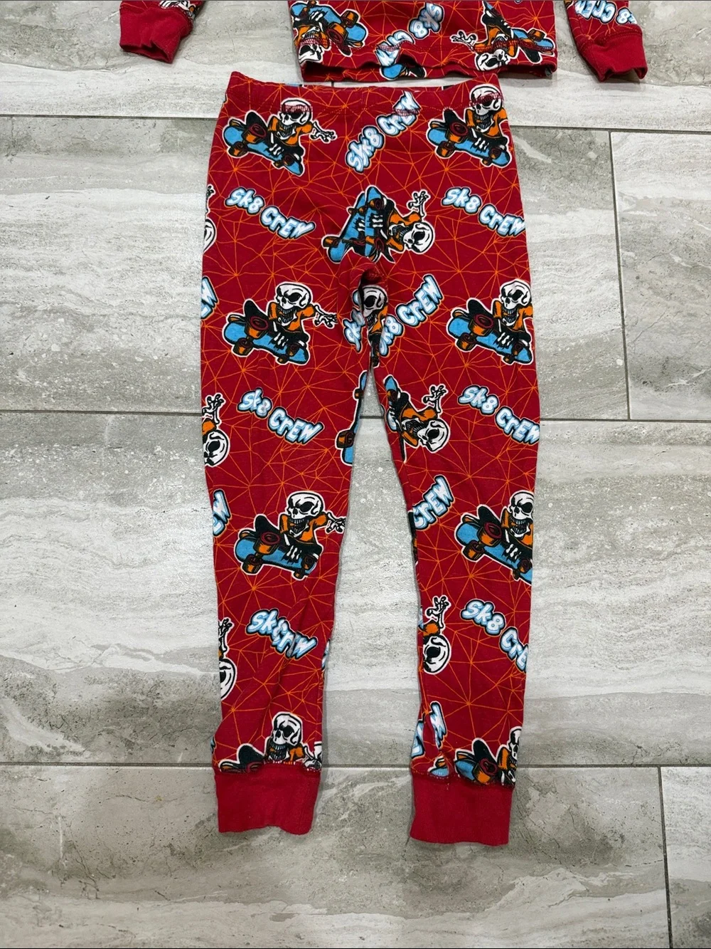 Joe Boxer Red Character Pajama Set with Blue & Black Accents